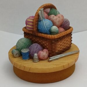 One America Knitting Candle Jar Topper Vintage